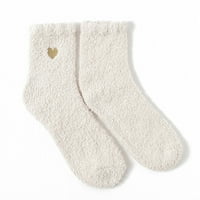 Parovi ženskih casual čarapa slatko print pamučni uzorak dame časove udobne meke tople zimske čarape casual čarape