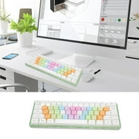 Ključevi Mehanička tipkovnica, male RGB pozadinsko osvjetljenje žičane mehaničke tastature za uredski rad bijeli