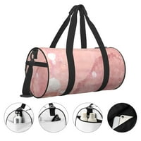 Torbica za gym Capacijsku kapacitet za muškarce i žene, ružičasto akvarel teksture kružne prijenosne putne torbe za sportske fitness