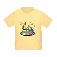 Cafepress - Pet malih majmuna ... Majica Toddler - Slatka majica Toddler, pamuk