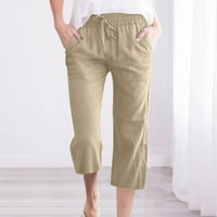 Loyisvidion Žene Ležerne prilike plus veličine Hlače Moda Žene Ležerne prilike pune boje elastične hlače