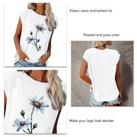 Žene cvjetne tiskane kratkih rukava Ležerna ljetna majica