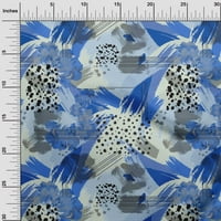 Onuone Rayon plava tkanina apstraktna četkica za četkicu s polkom Haljinom materijala materijala od tkanine od dvorišta širom