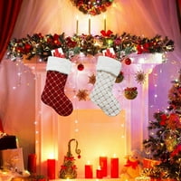 Porodične božićne čarape, novi vez za vez 18 Veliki dekor viseći ukras kamin Xmas Tree Holiday Party Decoration