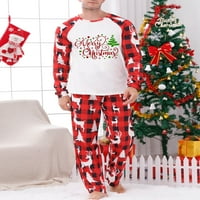 Amiliee koji odgovara porodičnoj pidžamima setovi Božićne PJ-a s plaćenim tiskanim košuljama hlače za spavanje salona za spavanje