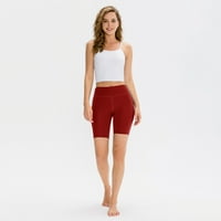 Ženske kratke hlače Visoko strukne maslačke hlače za mekane tačke za temmu Workout Yoga kratke hlače