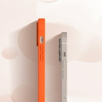 Feishell Clear Magnetic futrola za iPhone Plus, silikon + otporan na udarce ne-žutilički pokrov Kompatibilan sa MAGSAFE Wireless zaštitnom futrolom za zaštitu leća za iPhone Plus, narandžaste