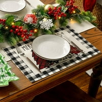 Wioihee Božićna pamučna konopska stolna prostirka za izolaciju TABLE MAT - Mat za kafu, kuhinjski stol,