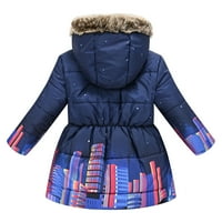 Dječja skijaška jakna Little Dječji kaput Dječje djevojke Zimske dugih rukava modni gusti toplim kapuljačnim spuštenim mekim kaputima Paraks bakreni ključ