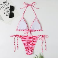 Ženski kupaći kostimi Bikini tiskani set StrippinPrintirano ispisano napunjeno grudnjake za kupalište