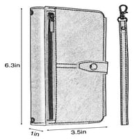 Nivieer muška torba sa slotovima sa kreditnim karticama PU Telefon Poklopac Zipper Pocket Shock Otporni