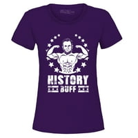 Shop4ever Ženska povijest Buff Abraham Lincoln Funny Graphic Majica X-Velika ljubičasta