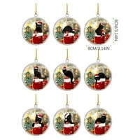 Lollipop Ornament Božićni privjesak Slatka životinjska serija Božićni drveni privjesci za izradu božićnih