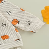 Wassery Baby Halloween Outfits dugih rukava bundeve zvijezde Tors tiska + hlače postavljaju odjeću za