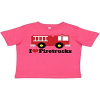 Inktastic i Heart Firetrucks Poklon mališani dječak ili majica za djecu Toddler