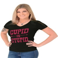 Jedna djevojka slatka anti valentina ženska majica V-izrez Brisco brendovi m