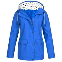 Zimski kaputi za žene Čvrsta boja plus veličine vanjski patentni patentni rukav vodootporni kaput sa