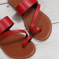 Modne ljetne žene sandale ravne lagane otvorene nožni prste ugodne kratkim pune boje casual plaže