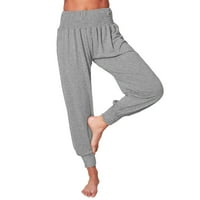 Ženske hlače Yoga Joggers Loose Work Workswout Hlače udobne salone za hlače Džepovi poslovne radne pantalone