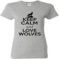 Dame drže mirno i ljubav vukovi vuk ljubitelja životinja majica majica