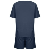 Tawop ženske kratke hlače Ležerne prilike sportske džepove sa spande ispod plave veličine 12