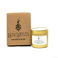 SAFA svijeće Premium Coconut Sandalovo drvo Natural Gold Tin Travel Svijeće Vrlo mirisno SOY Svijeće