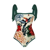 Crni thong kupaći kostimi za žene Vintage Colorblock Sažetak cvjetnog kupaćih kostimi za ispis + prikriti