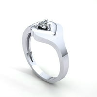 Prirodno 0.33carat Round Cut Diamond Dame Bridal Solitaire Golvers Angažman prsten sa čvrstim 10k ruža,