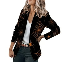 Žene Blazer - Cardigan s dugim rukavima ovratnik Blazer Slim Fashion Comfy Jakne Ispisano vanjska odjeća