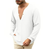 Termalne košulje Kiplyki za muškarce V-izrez dugih rukava pulover prozračne majice