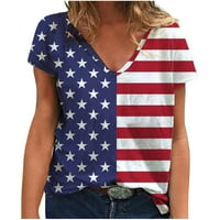 Ženske košulje za ljetne majice za žene na klirensu modna žena kauzalni V-izrez Vintage Love Ispis bluza