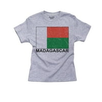 Zastava Madagaskar - Specijalna vintage izdanje Djevojke pamučna mladost siva majica