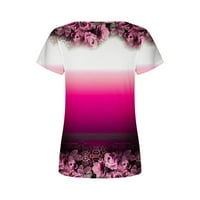 Amlbb Plus veličine za žene Ljeto tiskovina Ležerne prilike V-izrez s kratkim rukavima od labave majice