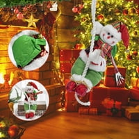 Božićno uženjenje penjanja za snježne lutke šoping tržnice prozori viseći božićni ukrasi pokloni