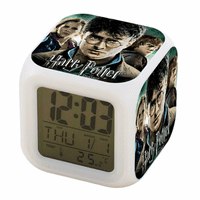 DIGITAL Budilica LED digitalni alarma za spavanje, lako podešavanje Cube Wake Up satovi s oboljedom Harry Potter uzorak meka noćna svjetlost Veliki prikaz
