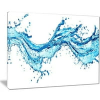 Dizajnerska umjetnost 'Plava vodena grafička umjetnost na zamotanu platnu