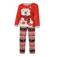 MA & Baby Christmas Roditelj-Child Pajamas Set Women Muške Xmas Usklađivanje porodične trgovine PJS
