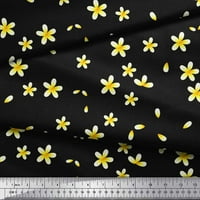 Soimoi Satin svilena tkanina Plumeria cvjetni ispisani tkaninski dvorište širom