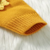 Qinghua novorođenčad dječje djevojke pletene džemper casual toplog suncokretovog dugmeta dugih rukava