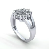 Real 2carat okrugli rez Diamond Dame Bridal Clother Cvjetni godišnjica Angažovanje prstenasto 14k ruža,