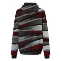 Ženski zip up hoodie pada odjeća solidne boje pulover s dugim rukavima V vrat udobna dukserica s kapuljačom