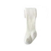 Wavsuf dječje čarape djevojke dječake Čvrsto koljeno-kratke čarape podržavaju bijelu čarapu veličine 26