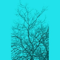 apstraktne linije stabla Muške ocean plave grafički tee - dizajn od strane ljudi 3xl