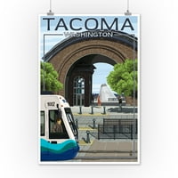 Tacoma, Washington, Lightrail i History Museum Arch