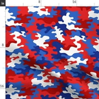 Pamučni sateen stol trkač, 72 - Camo Patriotic SAD juli Crvena bijela plava maskirna američka zastava 4. neovisnost Print Custom stol posteljina od kašike