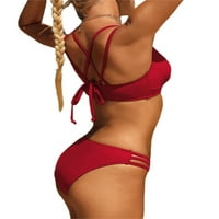 Meihuida ženski V izrez bikini set dvostrana grudnjaka trokuta kupa kupaći kostimi
