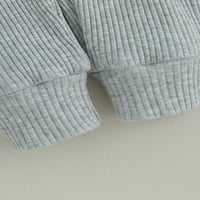 Amiliee dojenčad dječaka djevojka rebrasti jeseni odjeću pletene dugih rukava pulover dukserice