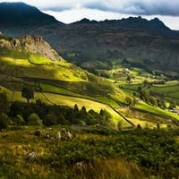 Langdale Hills of Western Lake District; Cumbria, Engleska, Velika Britanija. Print plakata