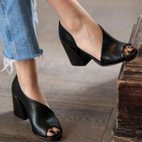 Ženske cipele debela visoka peta Ležerne prilike za karijeru na modu Peep toe Sandale Vanjske papuče