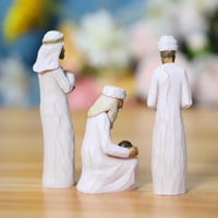 ToyFunny Three Wisemen Skulpljena ručno oslikane figure postavljene stablo Želja Muški Božićni set marke